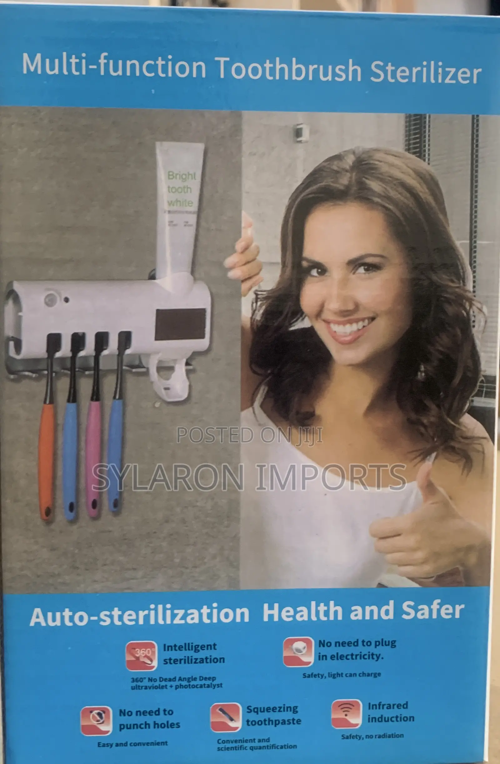 Uv Toothbrush Sterilizer With Toothpaste Dispenser