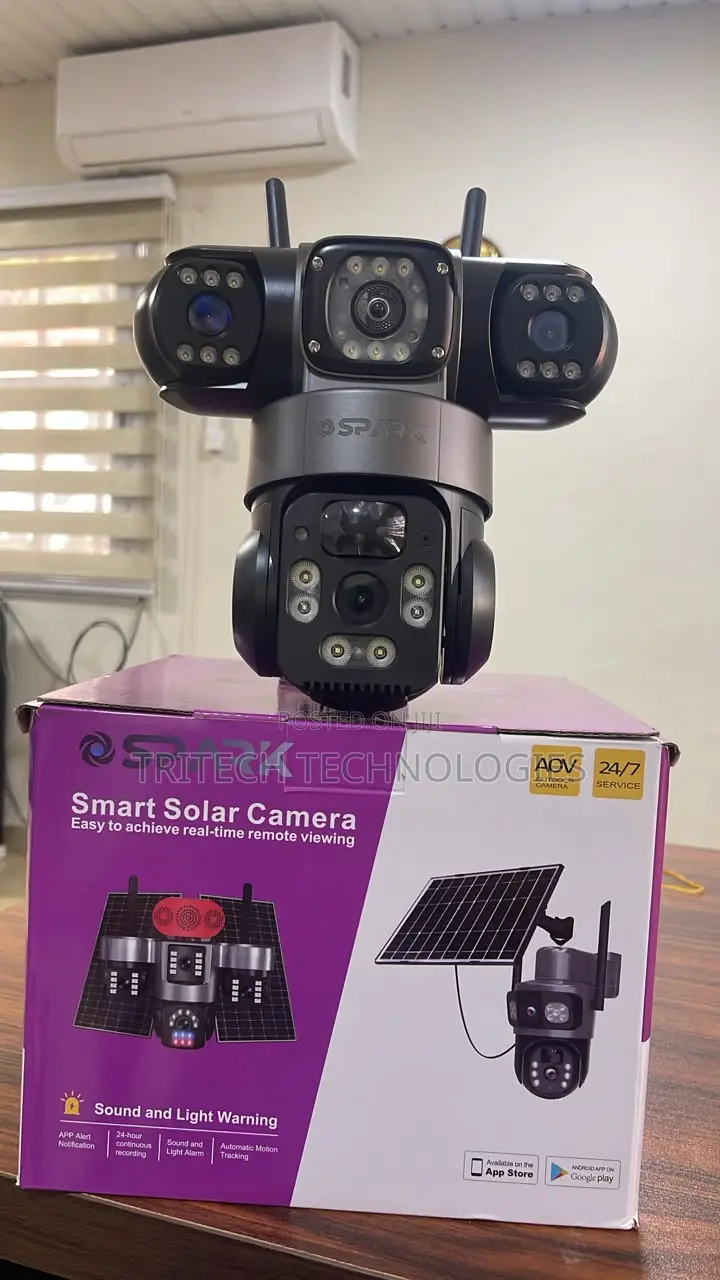 SPARK JA-s33b Wifi 4 Lens 4 Videos 4g Solar Security Camera