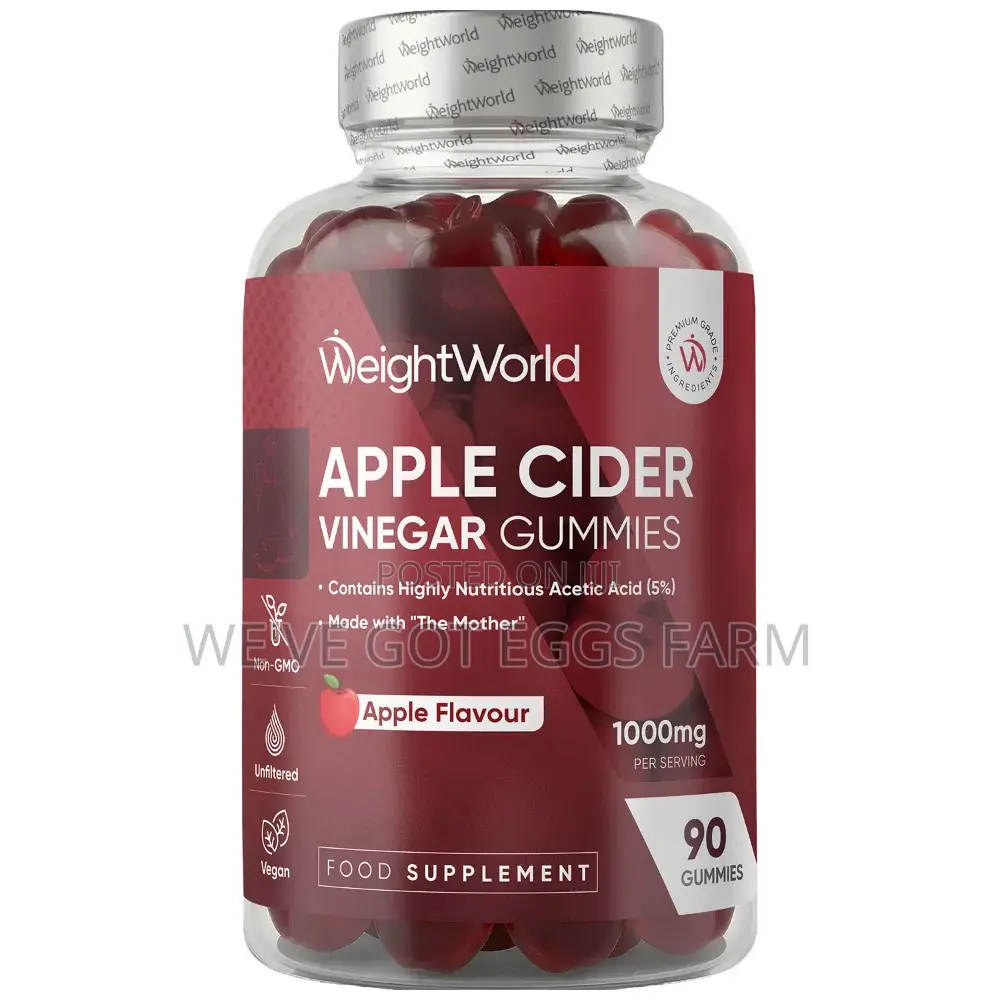 WeightWorld Apple Cider Vinegar Gummies 1000mg 90 Gummies