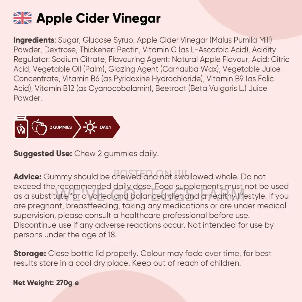 WeightWorld Apple Cider Vinegar Gummies 1000mg Gummies for Weight Loss