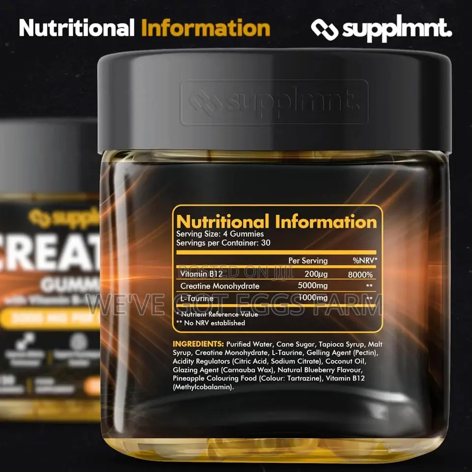 Supplmnt Creatine Gummies 5000mg 120 Gummies