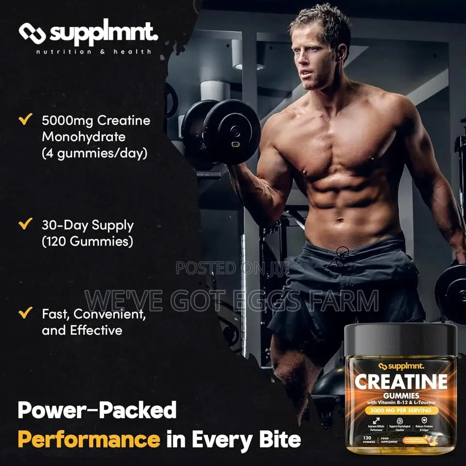 Supplmnt Creatine Gummies 5000mg 120 Gummies