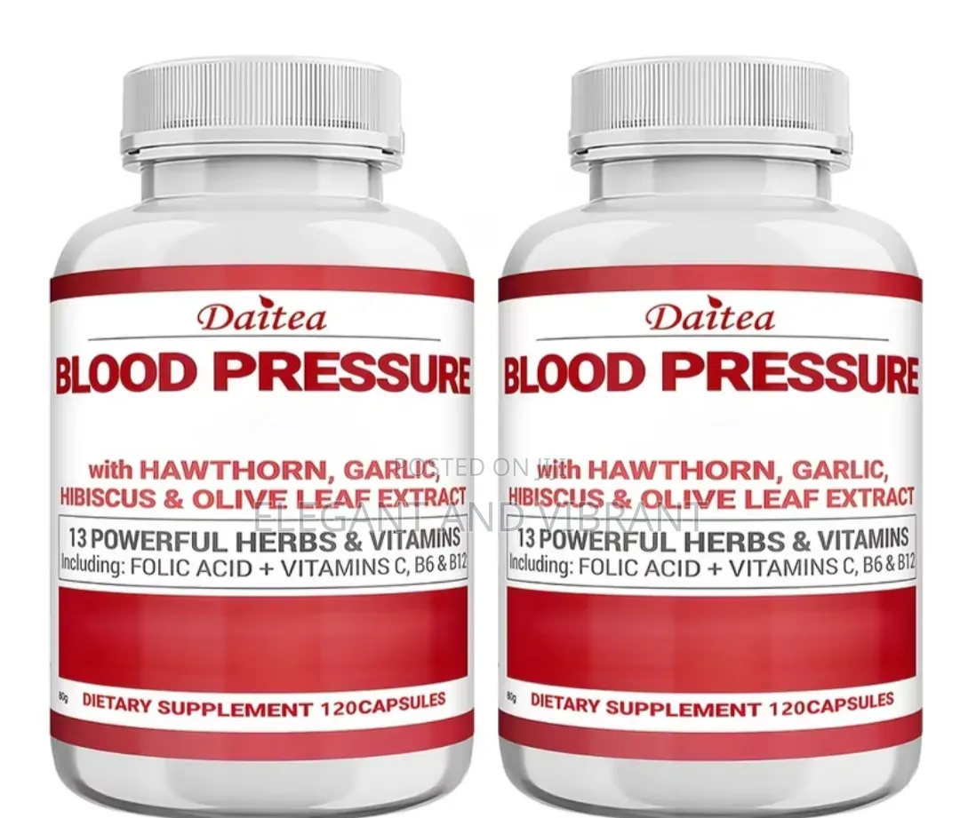 Blood Pressure Supplement With Hawthorn, Olive, Garlic,B.3, Juniper