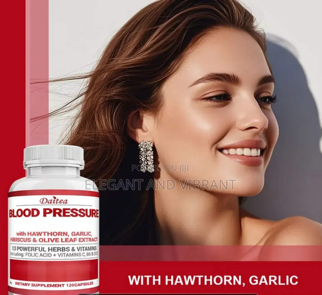 Blood Pressure Supplement With Hawthorn, Olive, Garlic,B.3, Juniper