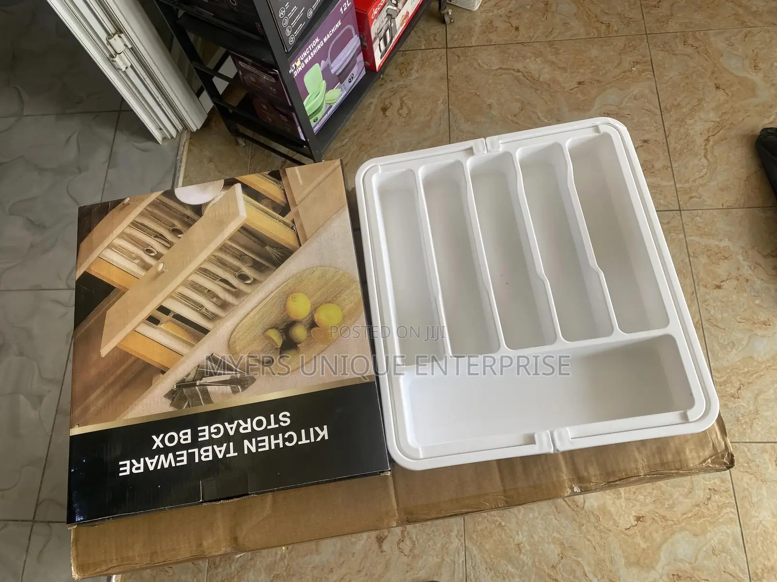 Kitchen Cutlery Tray With 5 Sections - Small Crack at Down Corner