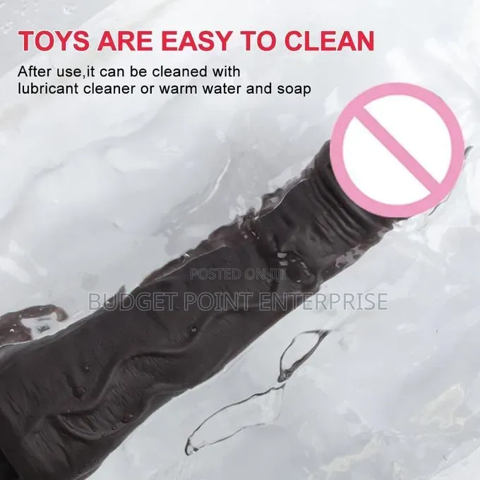 Rechargeable Realistic 8 Inch Silicone Dildo Vibrator + Remote Control