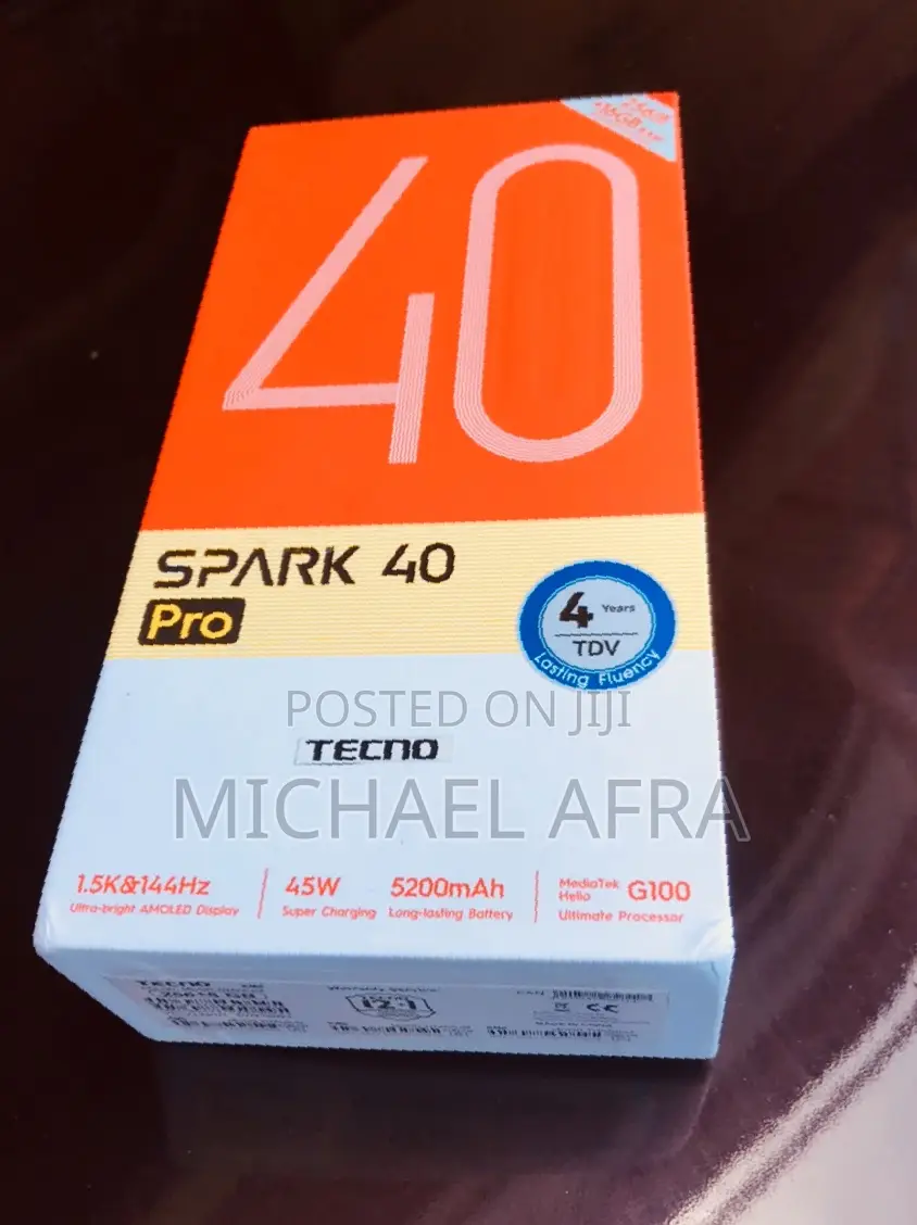 New Tecno Spark 40 Pro 256 GB Black