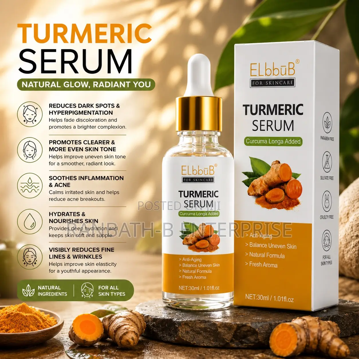 4. Elbbub Turmeric Serum for Even Skin Tone