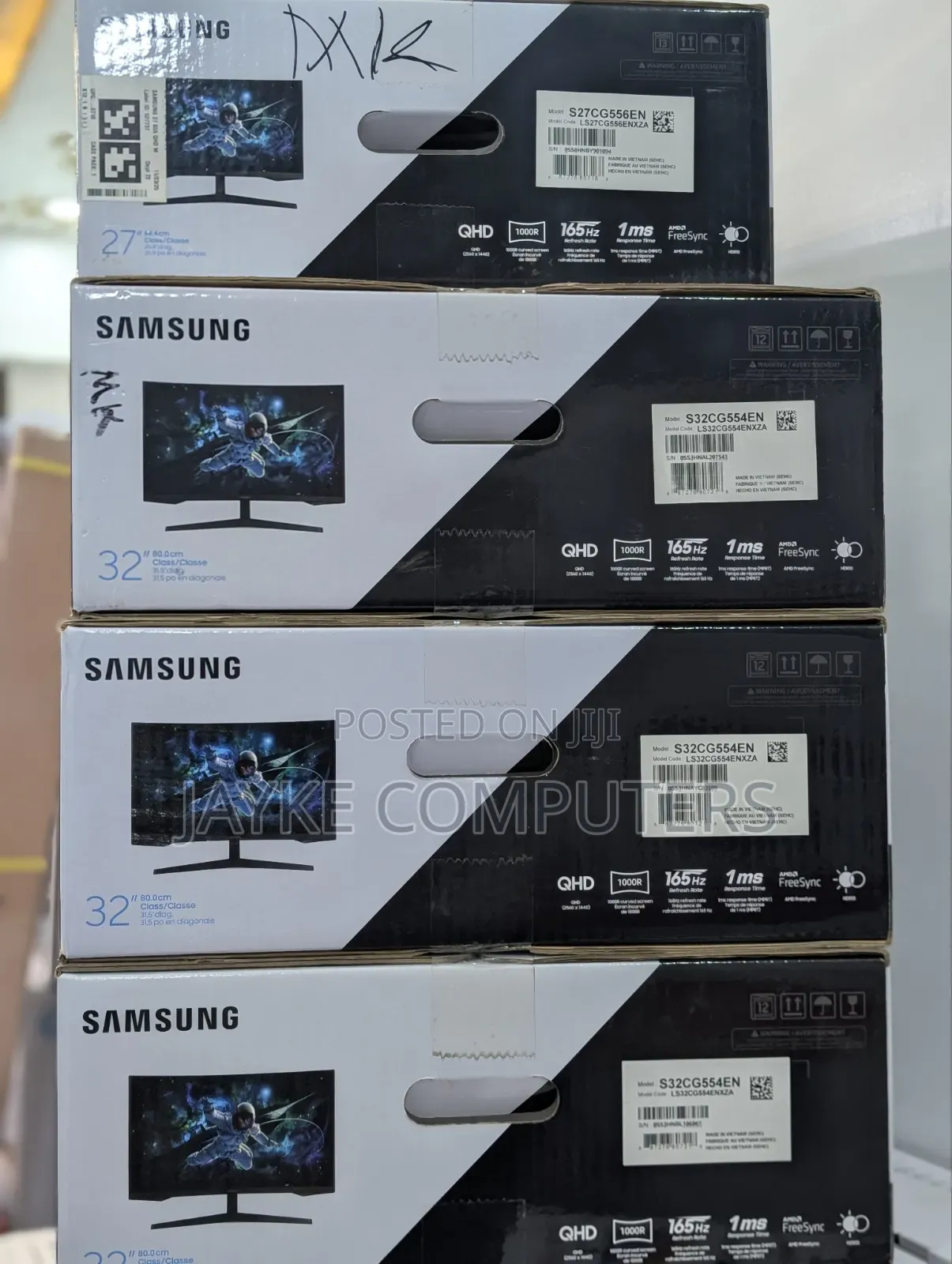 Samsung 32′′ Odyssey G5 (S32CG554EN) QHD 165Hz Curved Gaming Monitor