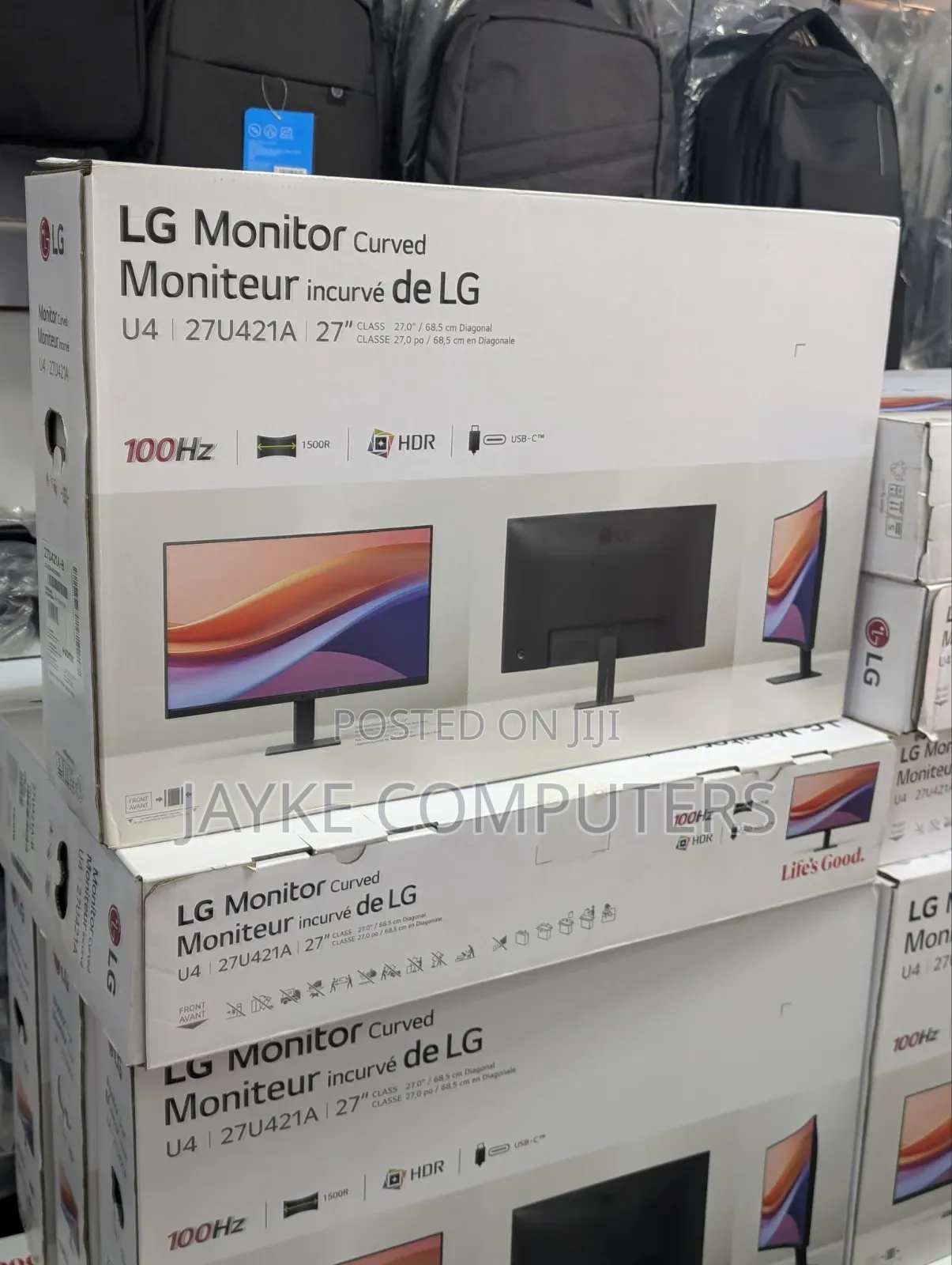 LG 27U421A 27′′ Full HD 100Hz Curve Monitor – Black