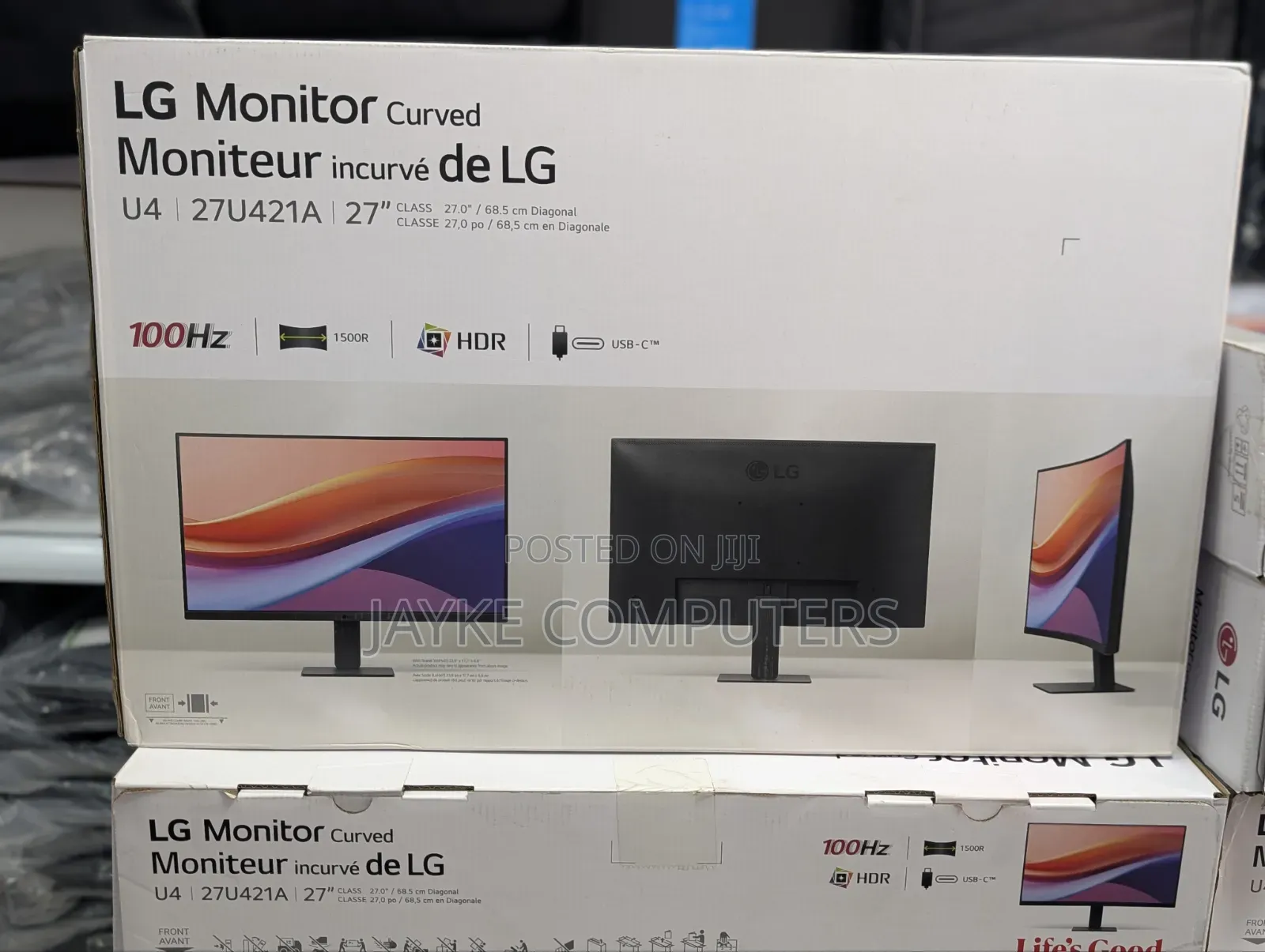 LG 27U421A 27′′ Full HD 100Hz Curve Monitor – Black