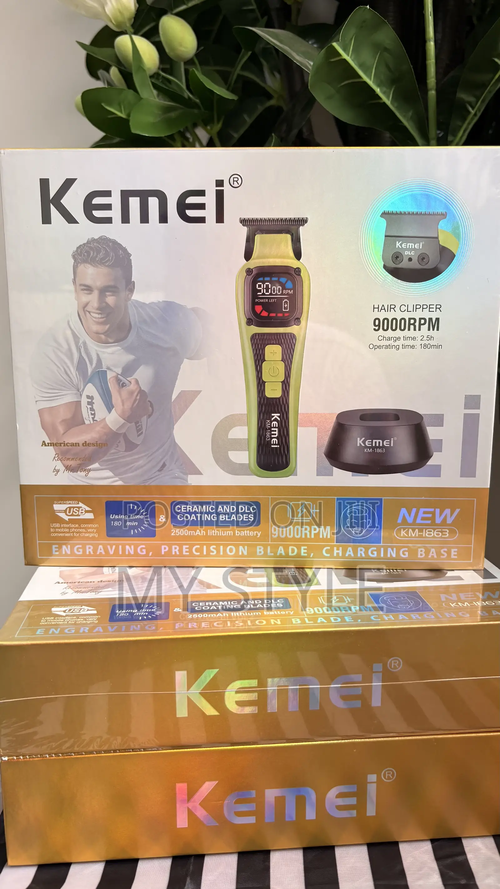 Kemei Cordless Rechargeable Hair Clipper KM-1863