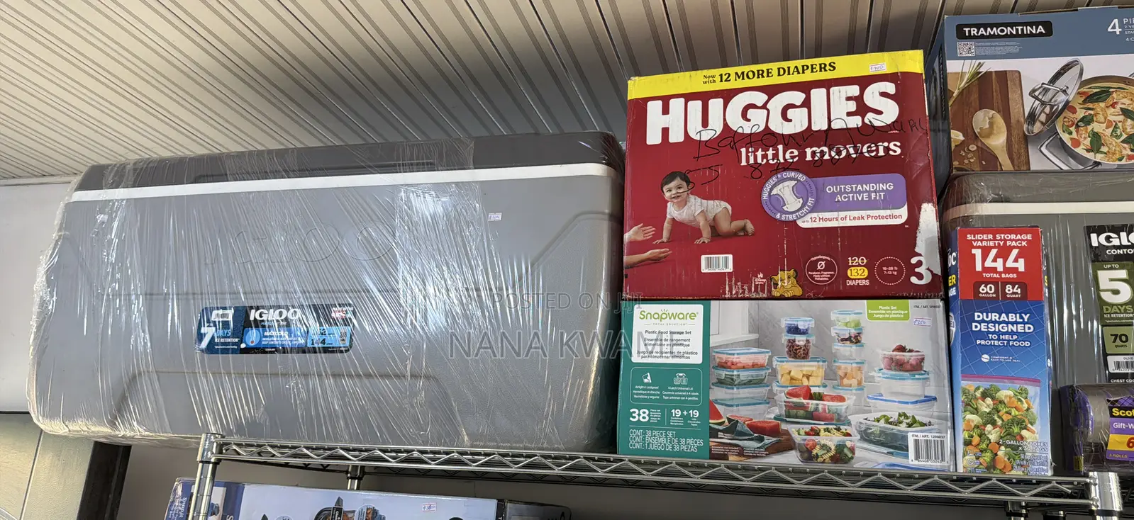 The Image Shows a Ice Chest of Kirkland Items