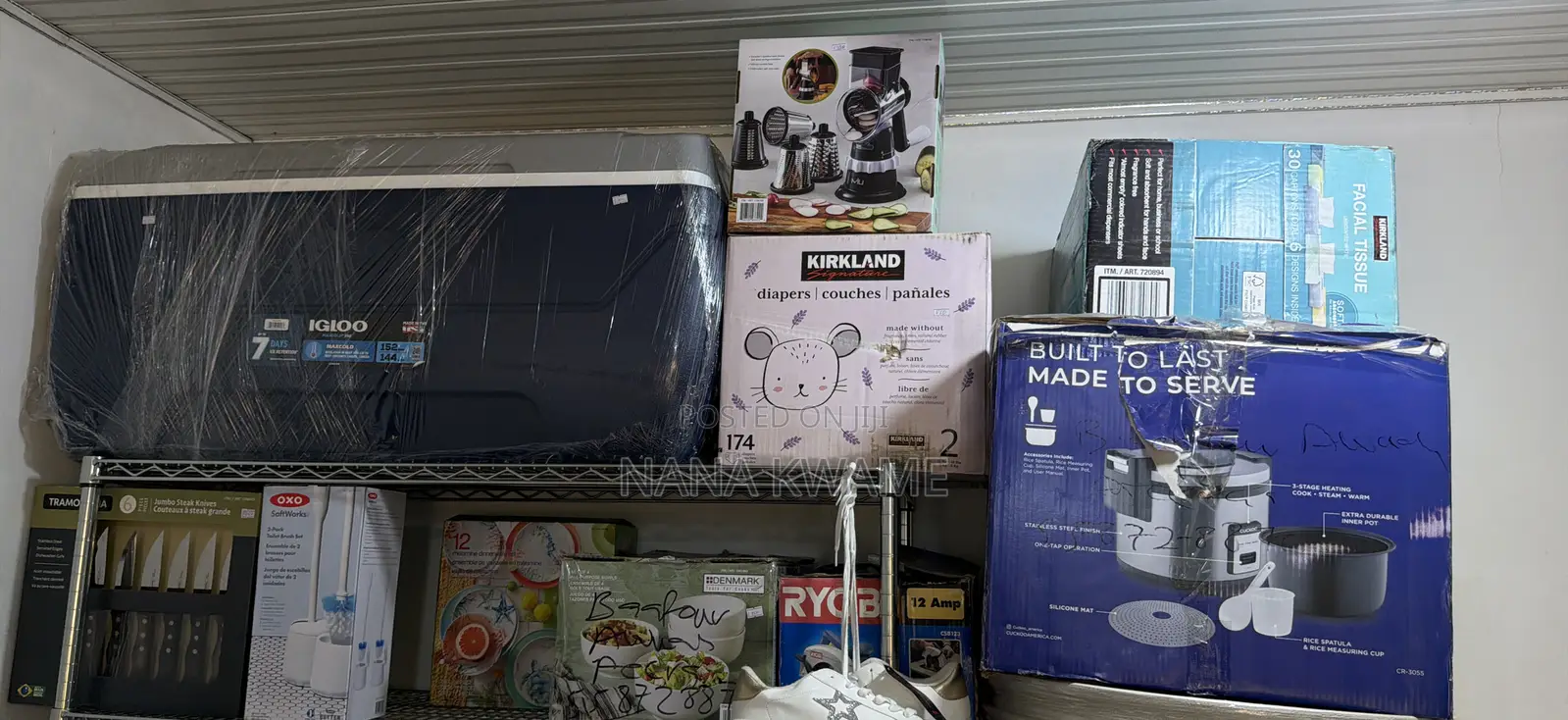 The Image Shows a Ice Chest of Kirkland Items