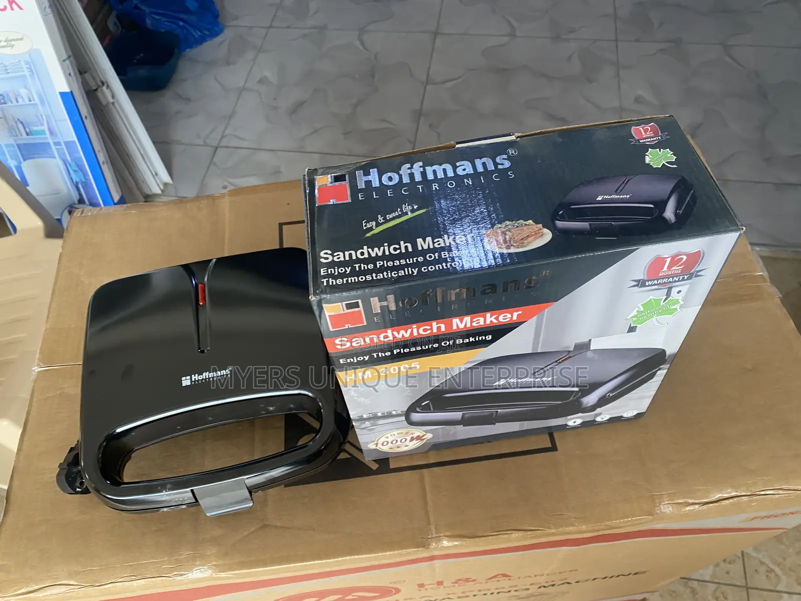 Hoffmans 1000W Electric Grill Sandwich Maker