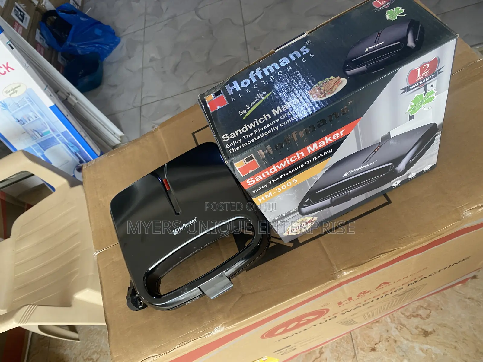 New Hoffmans Sandwich Maker With Non Stick Coating