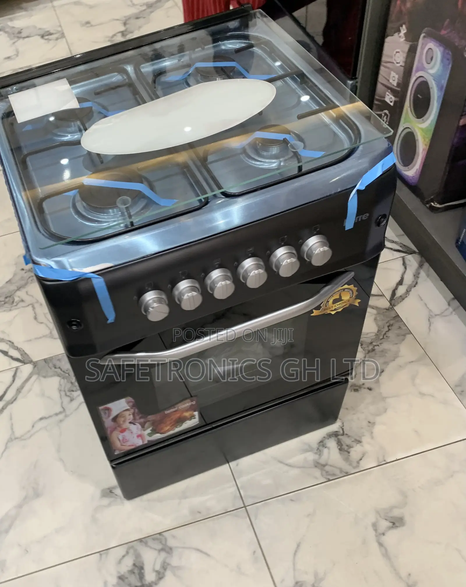 Lastest Black Ferre 60x60cm 4-Burner Freestanding Gas Cooker With Oven