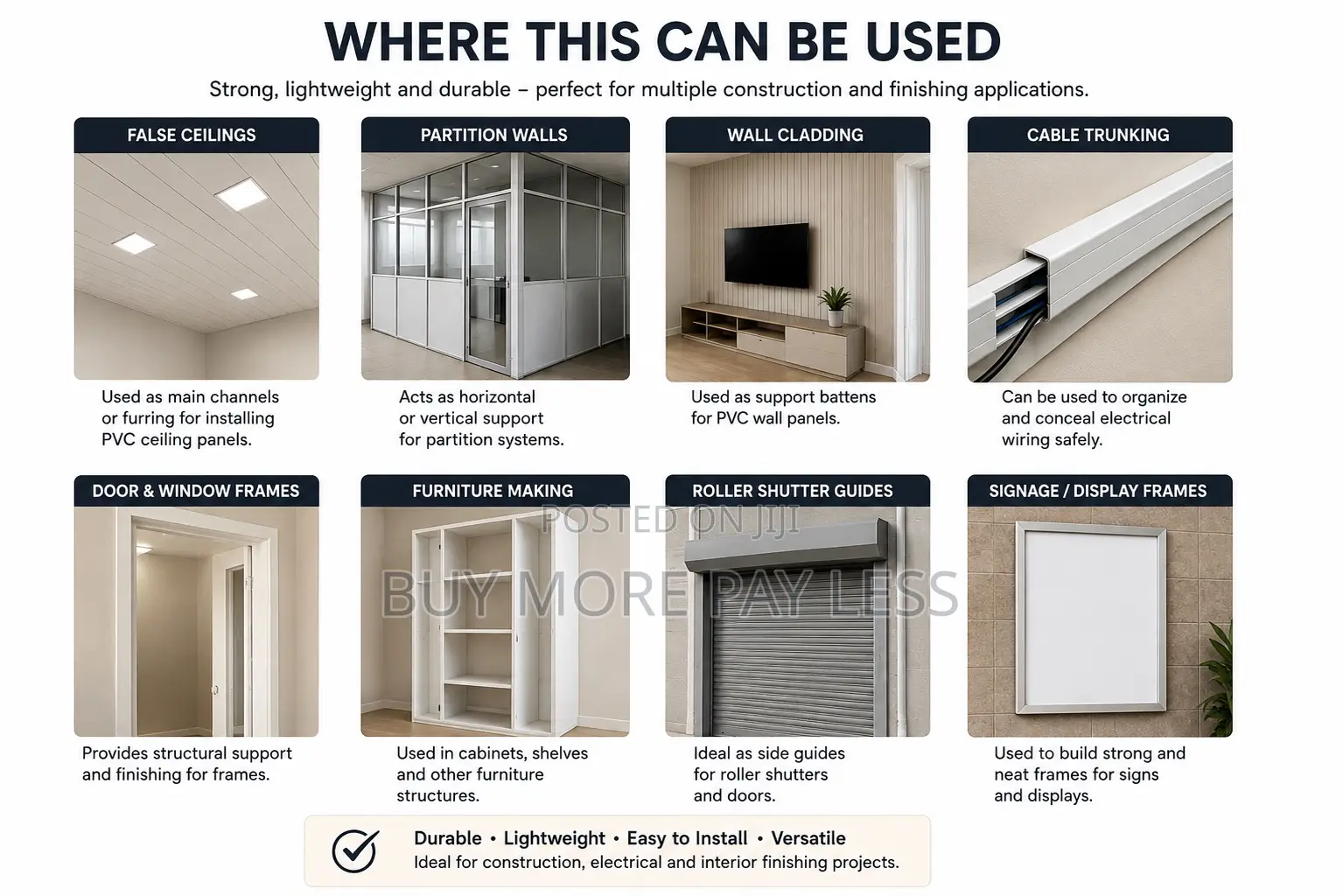 3-Compartment PVC Floor Trunking