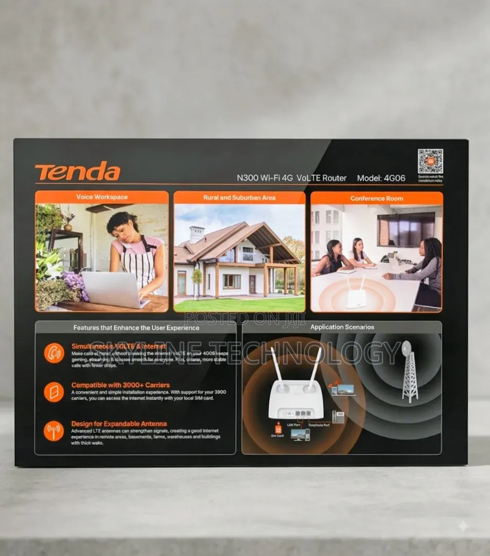 N300 Tenda 4G Wi-Fi VoLTE Router.