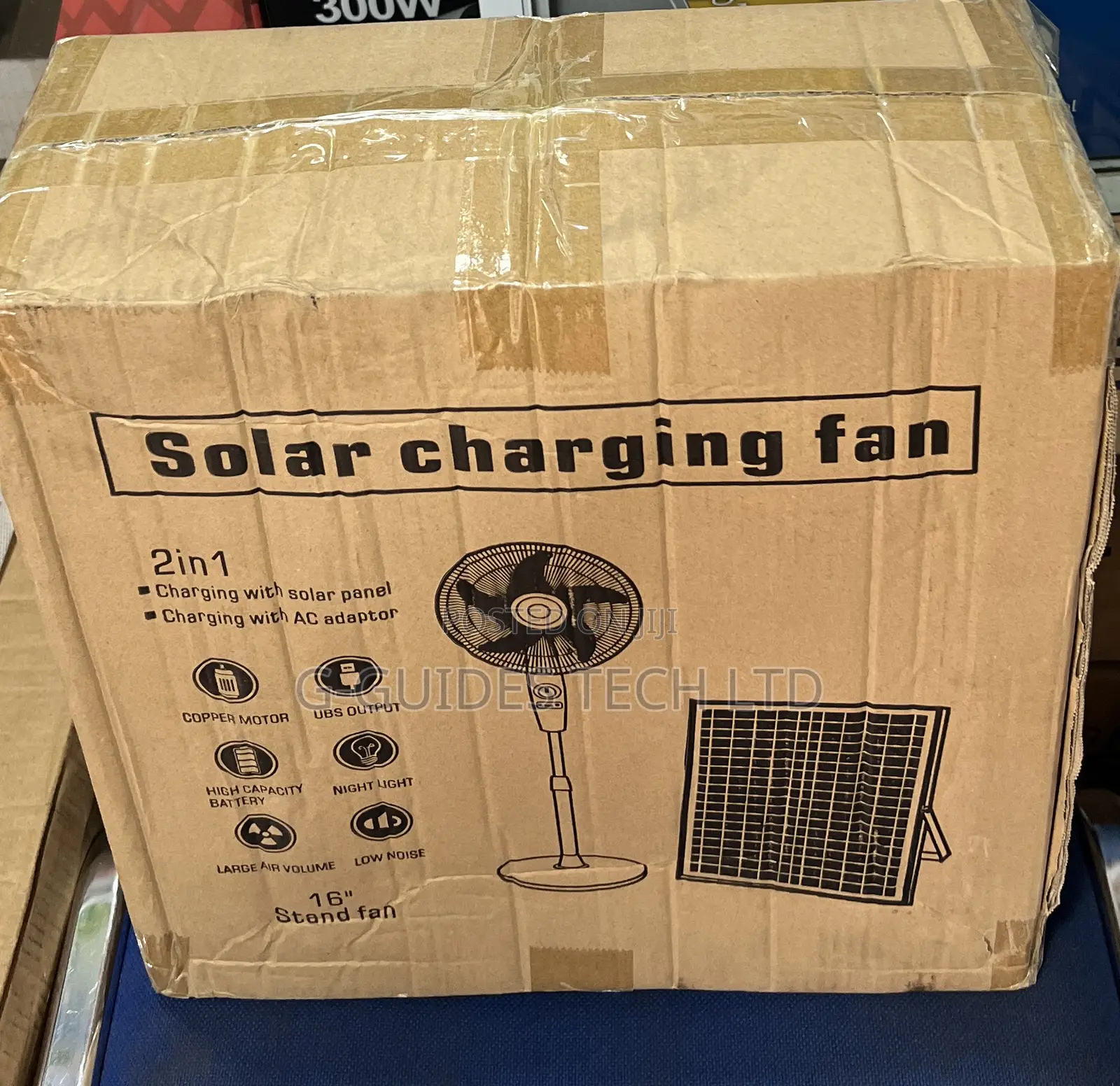 Ultra 16-Inch Solar Rechargeable Standing Fan