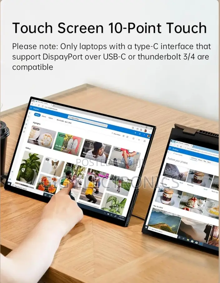 V2com Portable Monitor Touchscreen 15.6