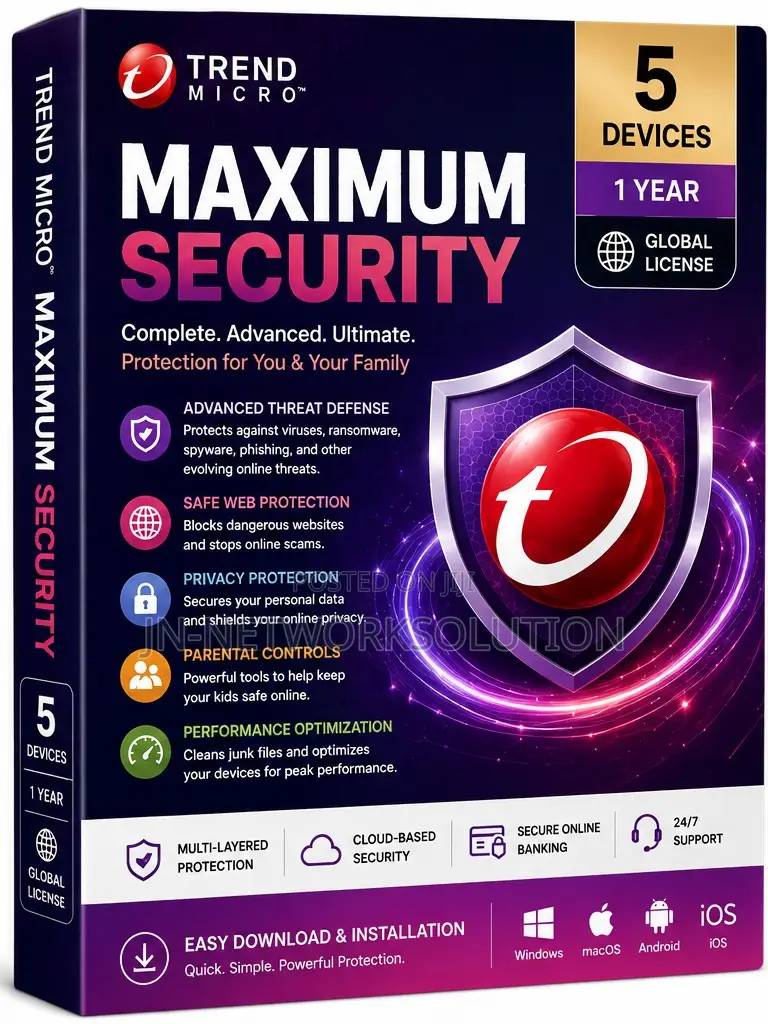 Trend Micro Maximum Security 5 Devices/ 1 Year (GLOBAL)