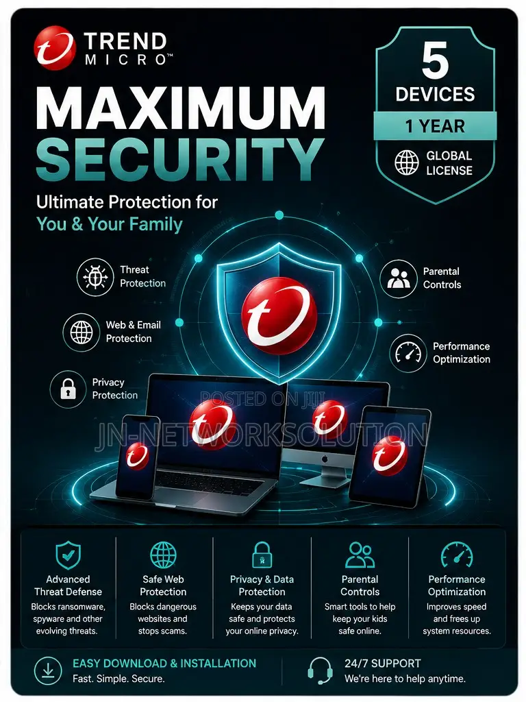 Trend Micro Maximum Security 5 Devices/ 1 Year (GLOBAL)
