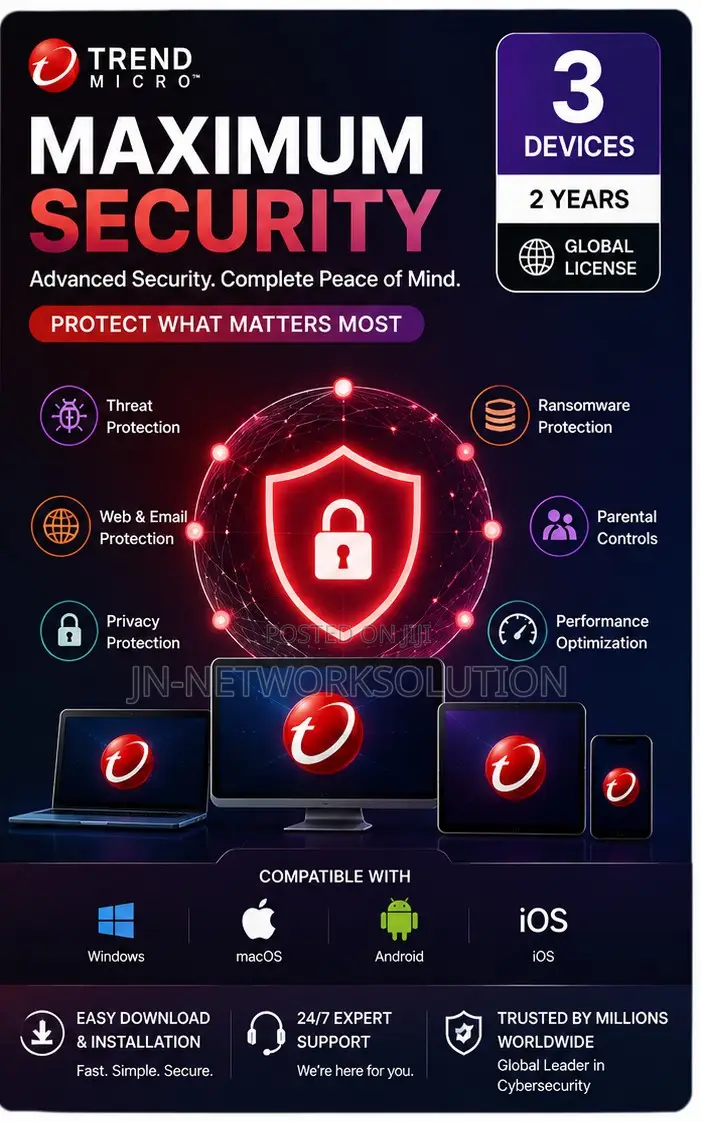Trend Micro Maximum Security 3 Devices/ 2 Years (GLOBAL)