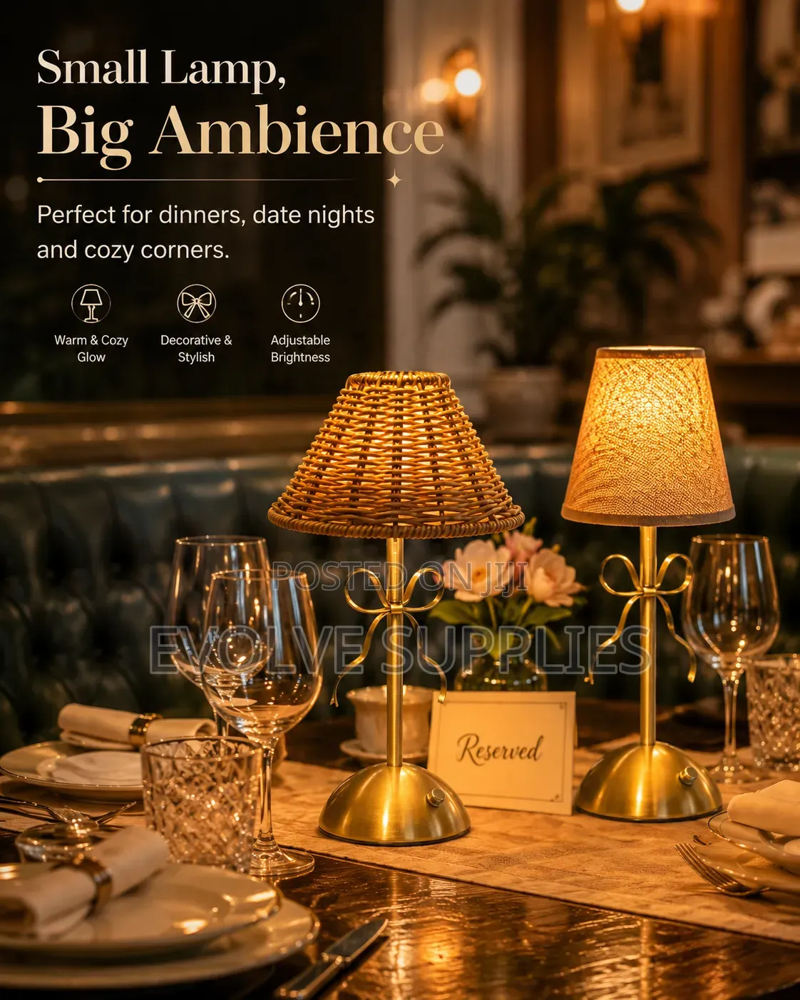 Table Lamp With Bow