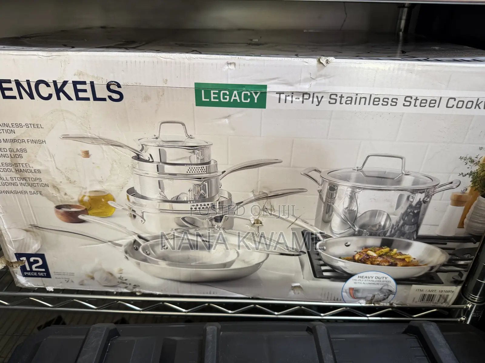 HENCKELS Legacy Stainless Steel Clad Cookware Set, 12-Pieces
