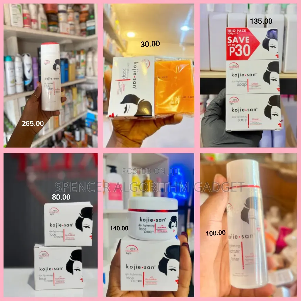 Kojie San Lt/Face Cream/Soap/Cleanser+toner(tap the Pic. For Prices)