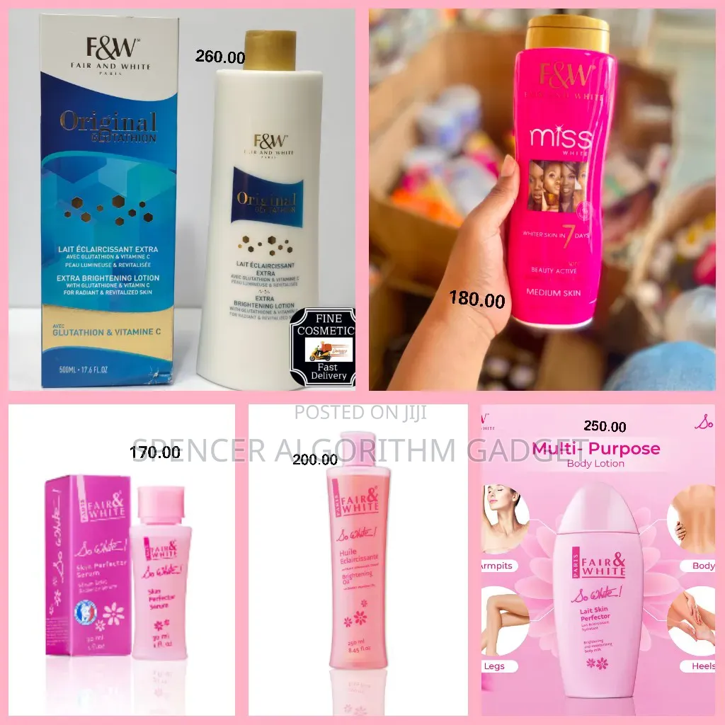 F W So White Lt/Oil/Serum/Miss White Lt/Glutathione Lt(tap for Prices