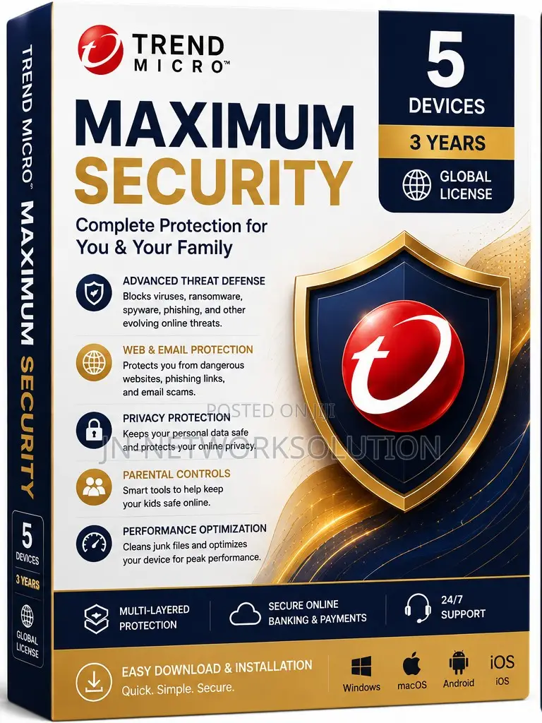 Trend Micro Maximum Security 5 Devices/ 3 Years (GLOBAL)