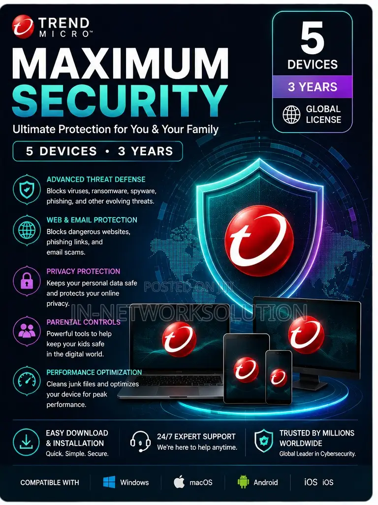 Trend Micro Maximum Security 5 Devices/ 3 Years (GLOBAL)