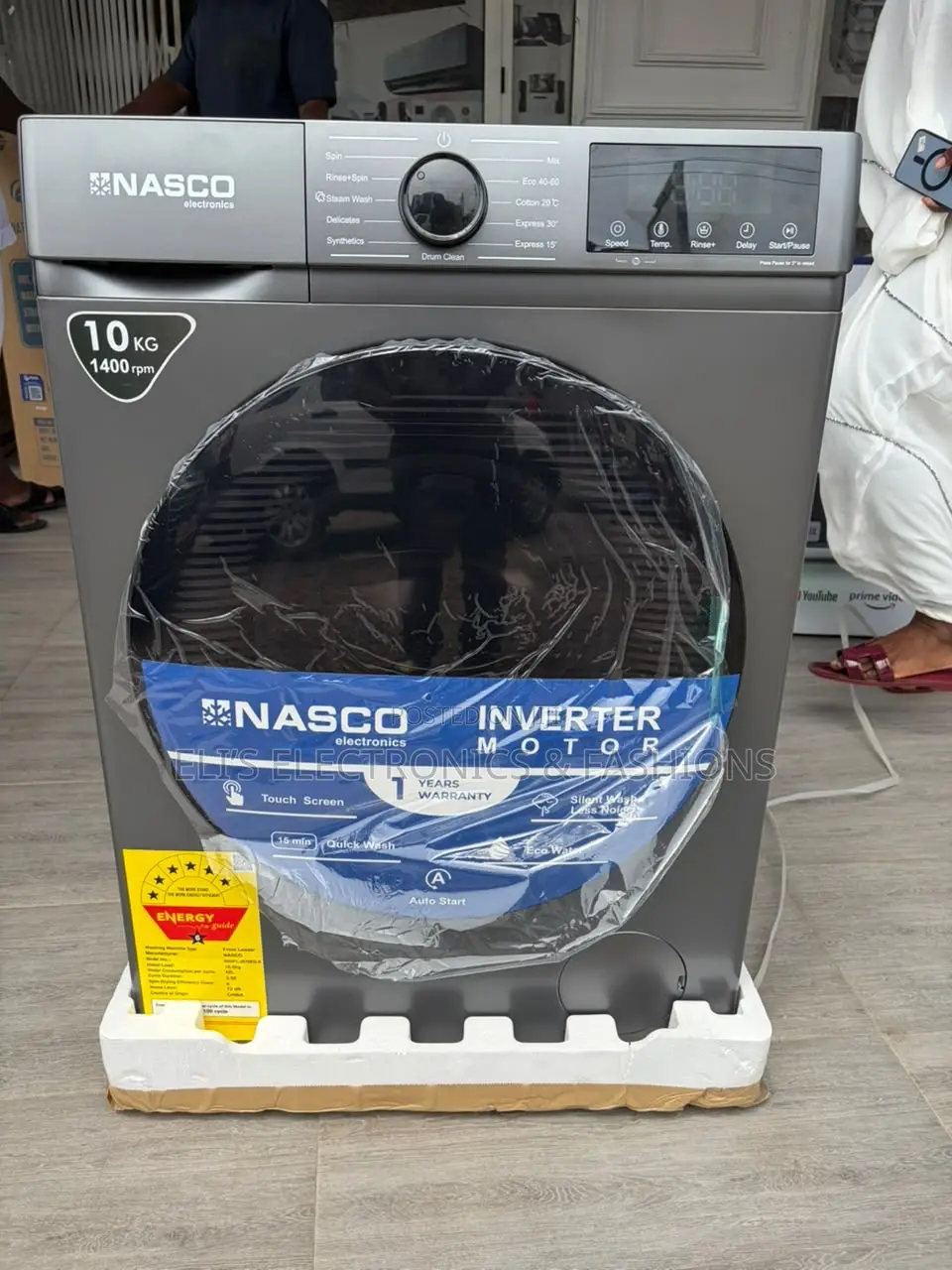 Nasco 10kg Full Automatic Front Load Washing Machine