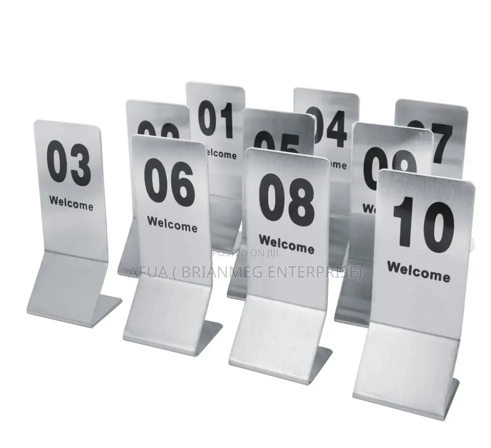 Stackable Table Numbers Stainless Steel Table Numbers