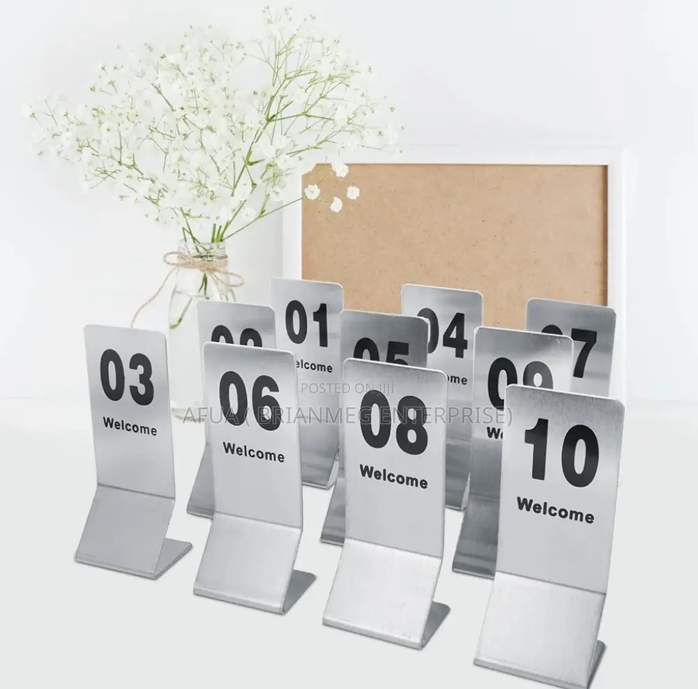 Stackable Table Numbers Stainless Steel Table Numbers