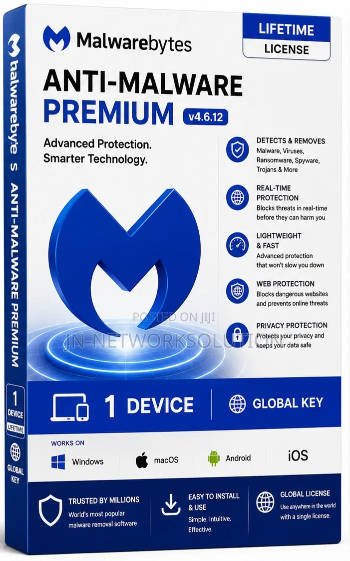 Malwarebytes Anti-Malware Premium V4.6.12 Lifetime 1 Device Global Key