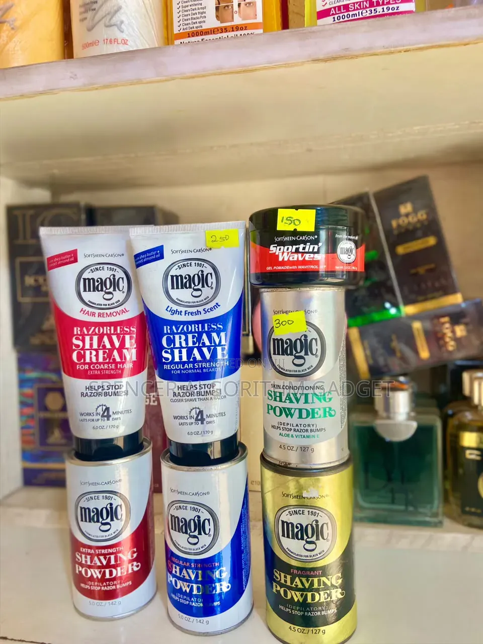 Softsheen Carson Magic Shaving Cream/Powder Sporting Waves Gel