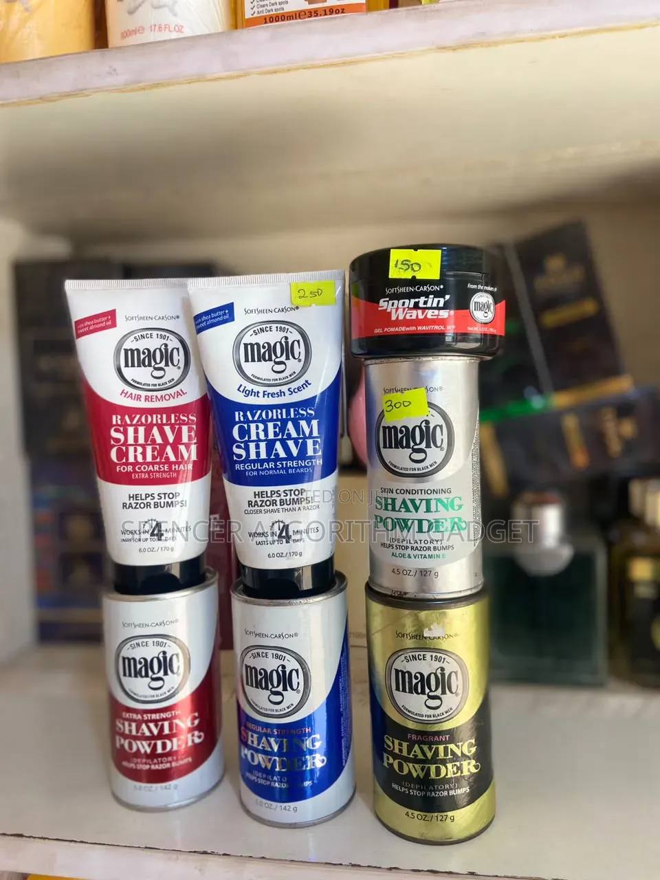 Softsheen Carson Magic Shaving Cream/Powder Sporting Waves Gel