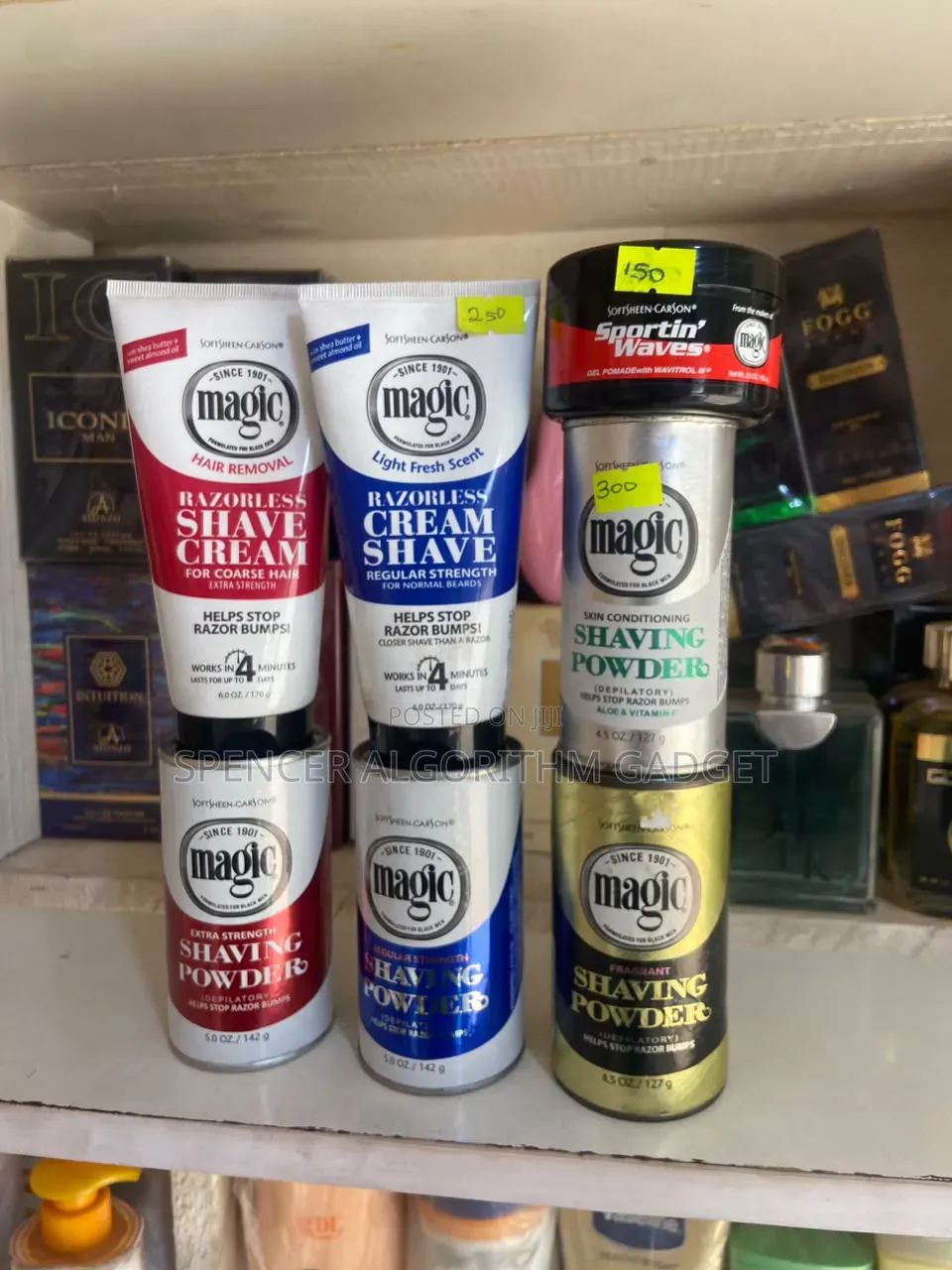 Softsheen Carson Magic Shaving Cream/Powder Sporting Waves Gel