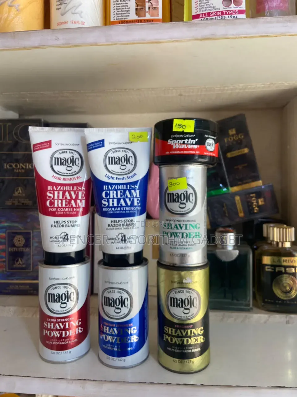 Softsheen Carson Magic Shaving Cream/Powder Sporting Waves Gel