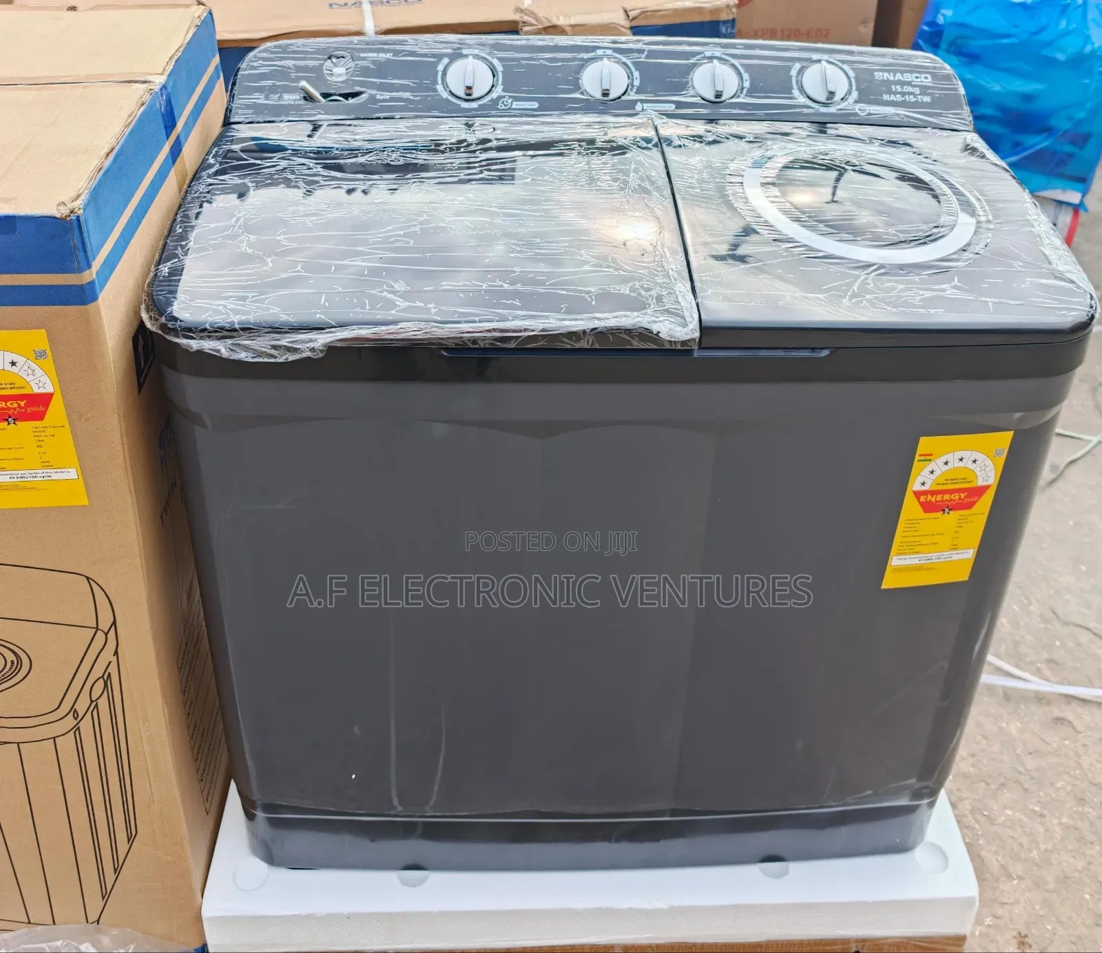 Nasco 15kg Twin Tub Semi-Automatic Washing Machine