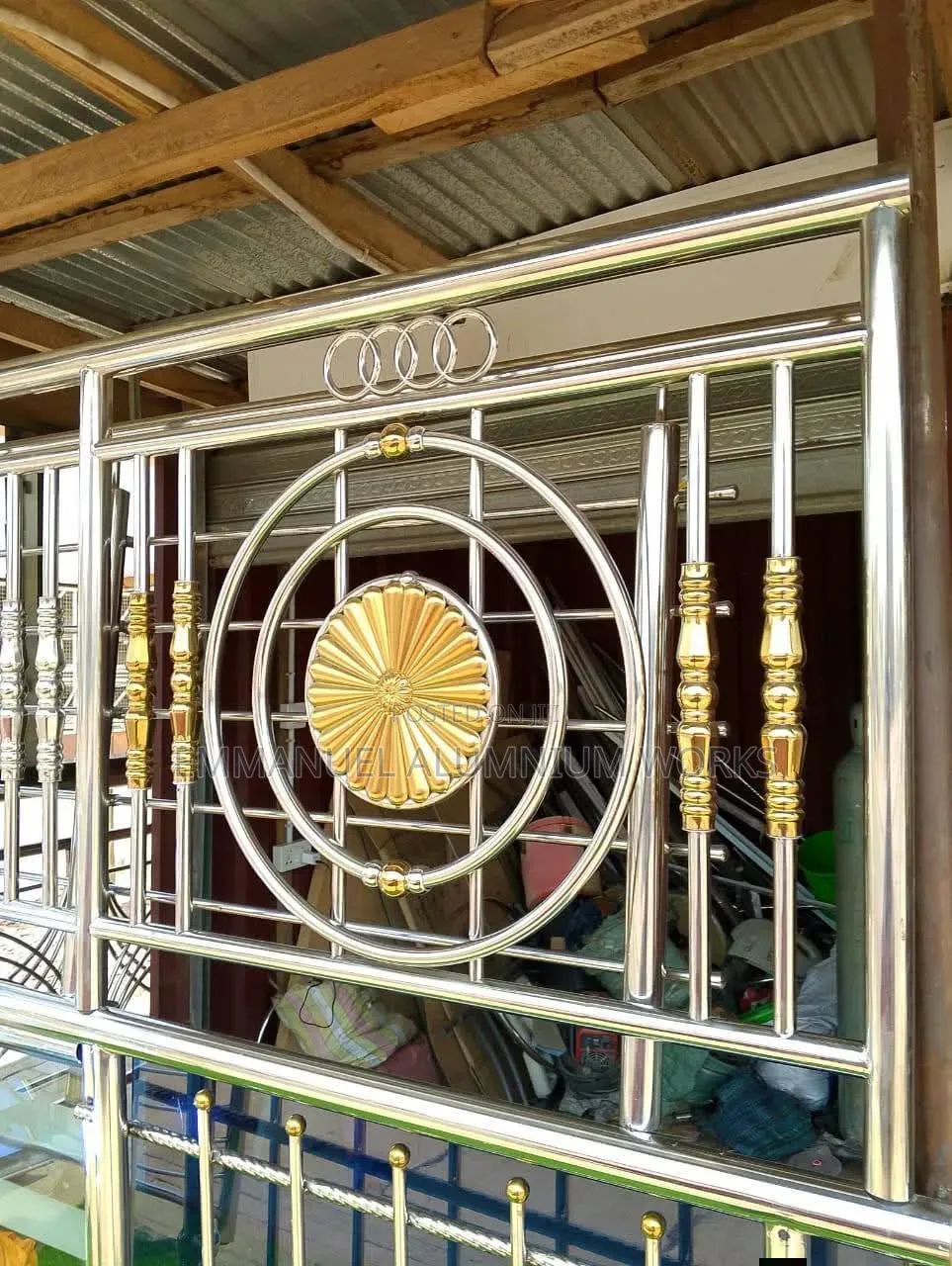 2 Base Stainless Gold Balustrade