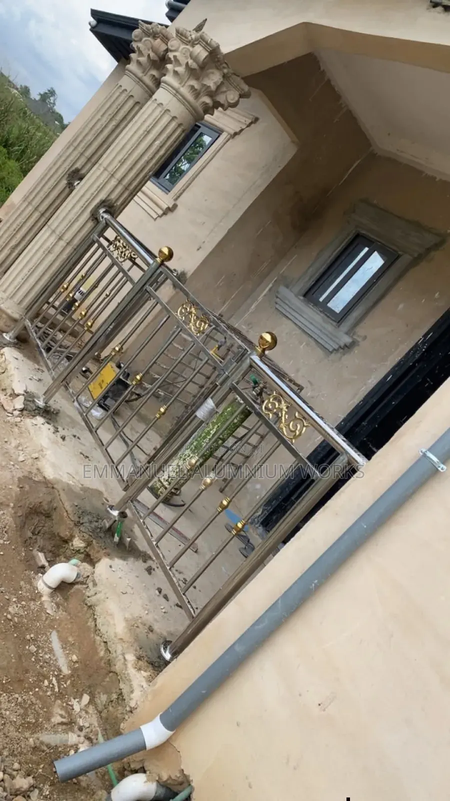 2 Base Stainless Gold Balustrade