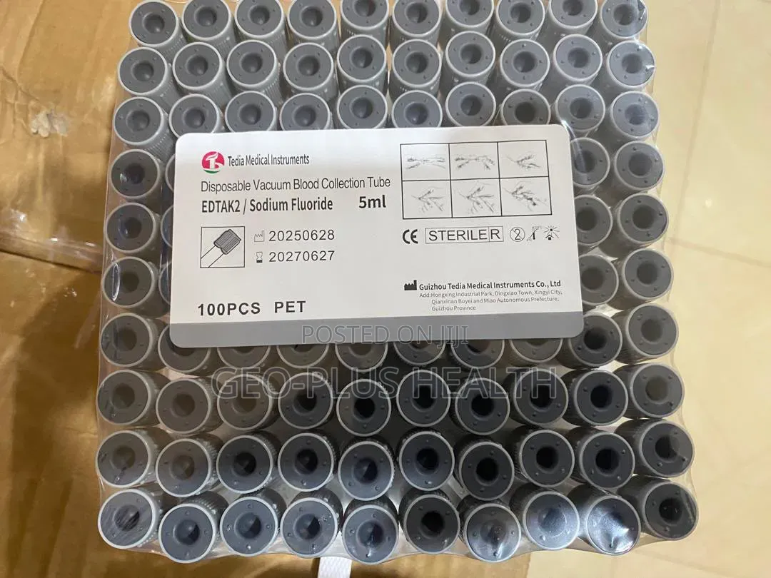 Plastic Sodium Fluoride Tube 5ml (Vacuum Blood Collection Tube)