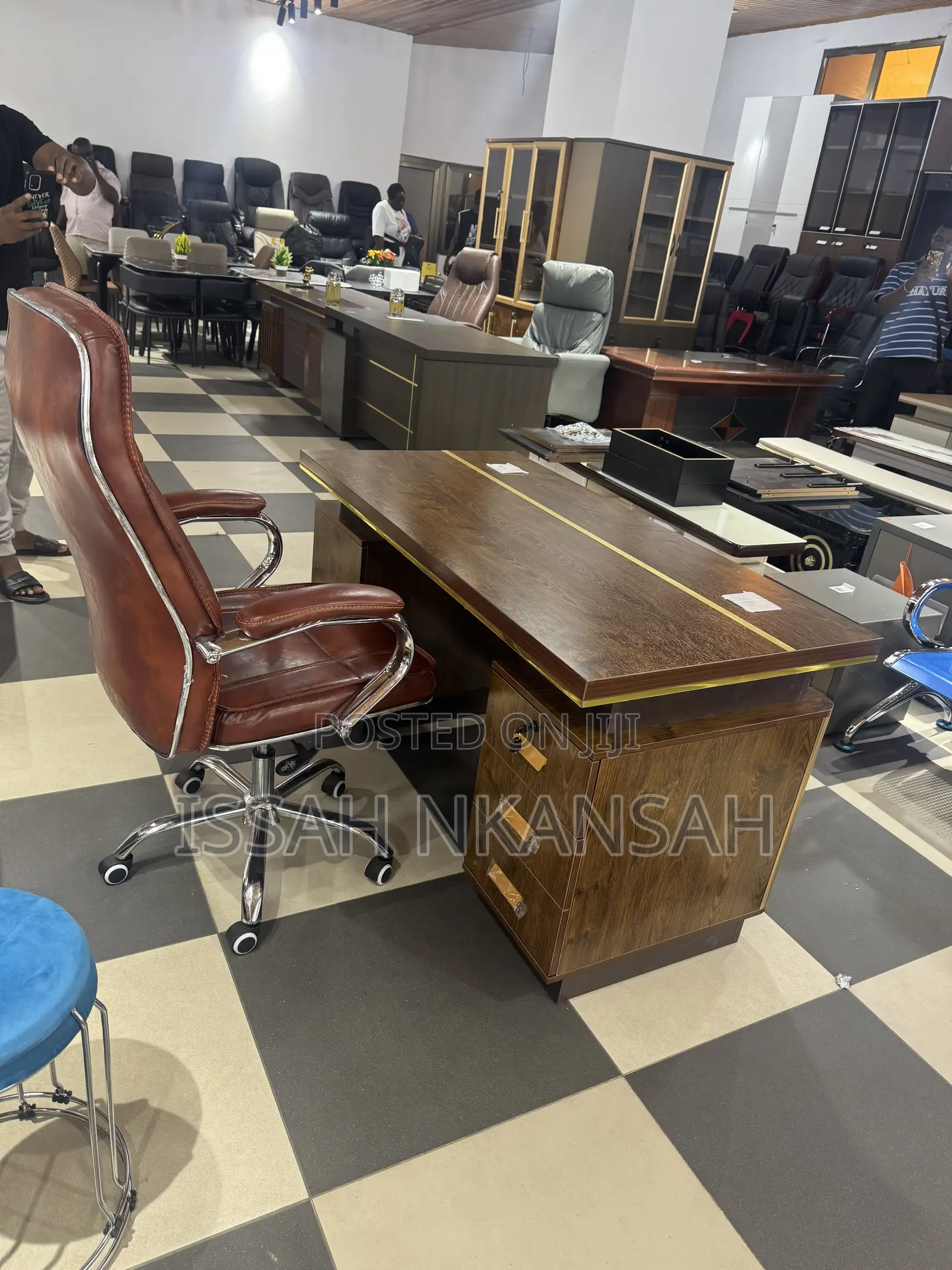 Boss Executive Brown Office Desk and Chair