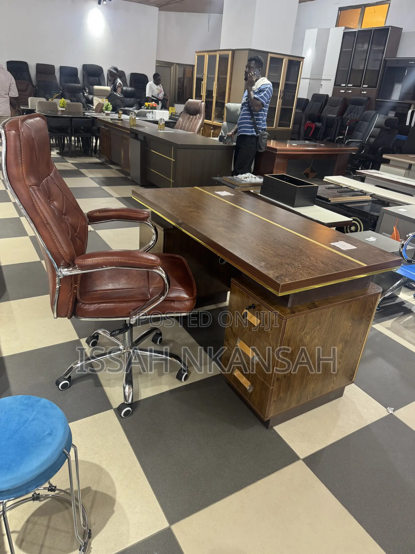 Boss Executive Brown Office Desk and Chair