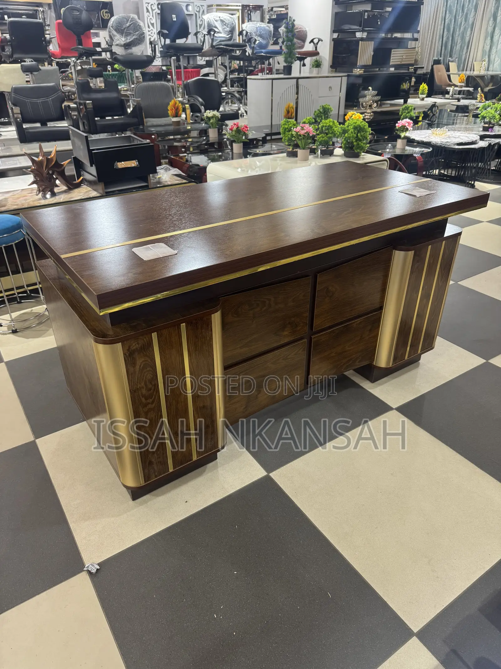 Boss Executive Brown Office Desk and Chair