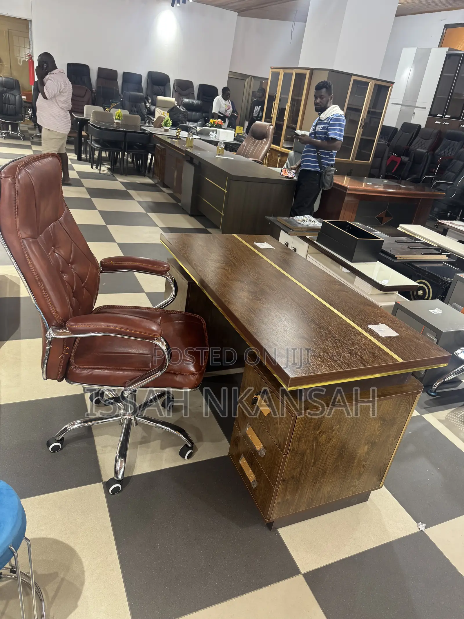 Boss Executive Brown Office Desk and Chair